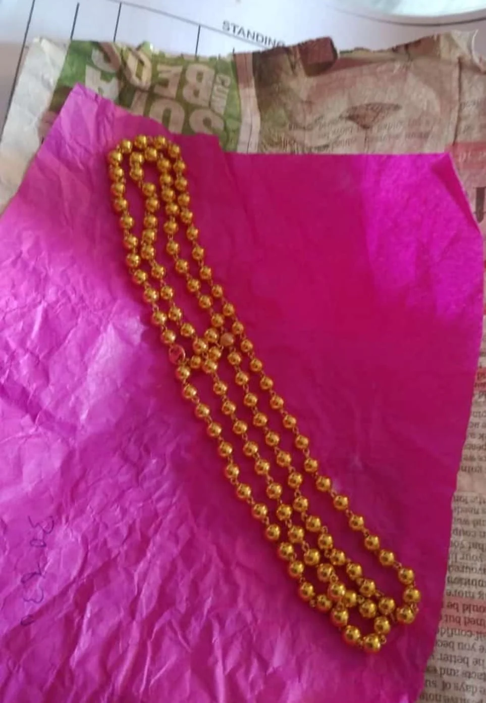 Brass Japmala 108+3 Beads. Pital ki Japmala 111 Moti. - Image 2