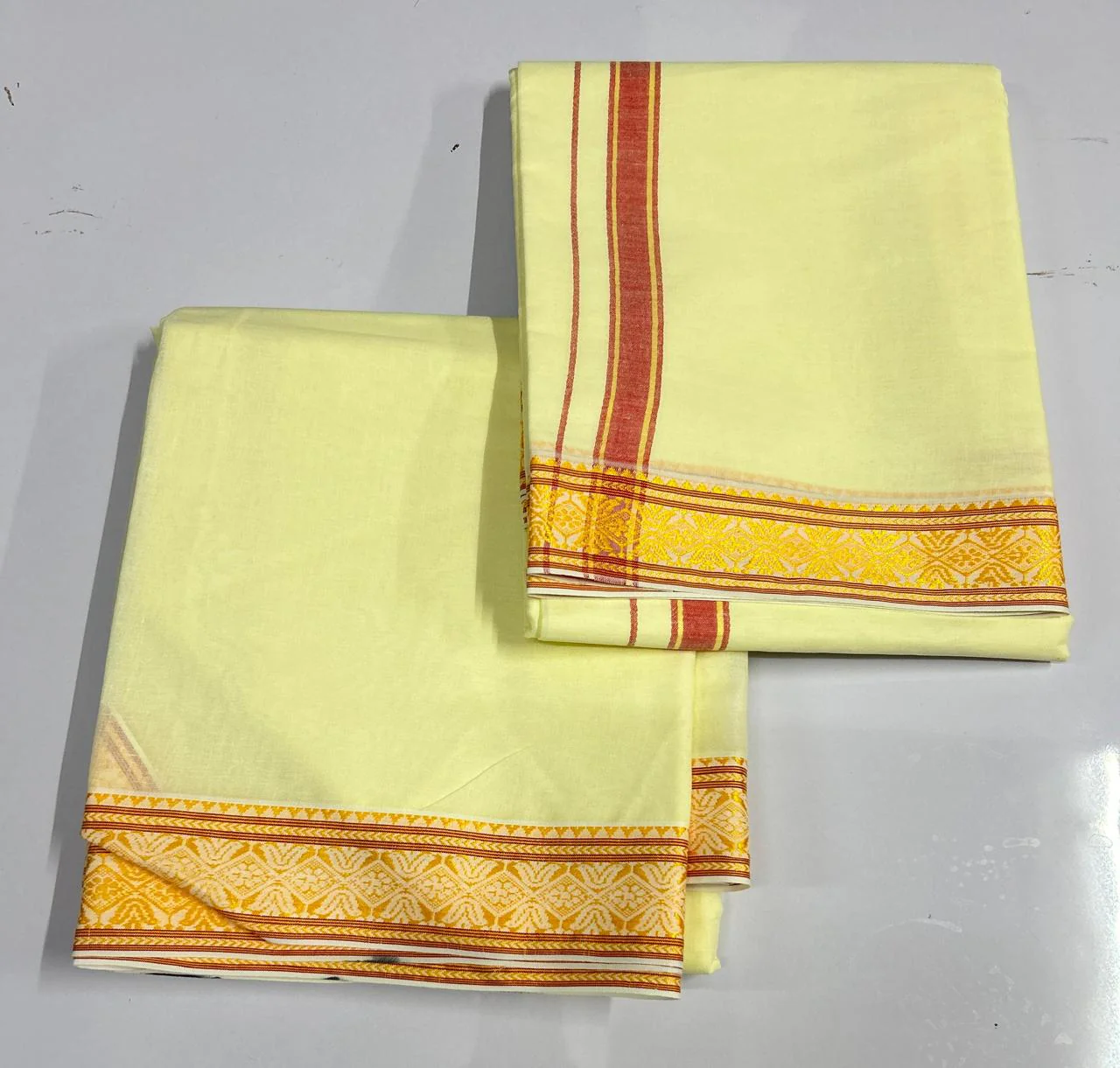Unstitched Dhoti Dupatta Set - Image 4